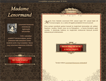 Tablet Screenshot of lenormandkartya.com